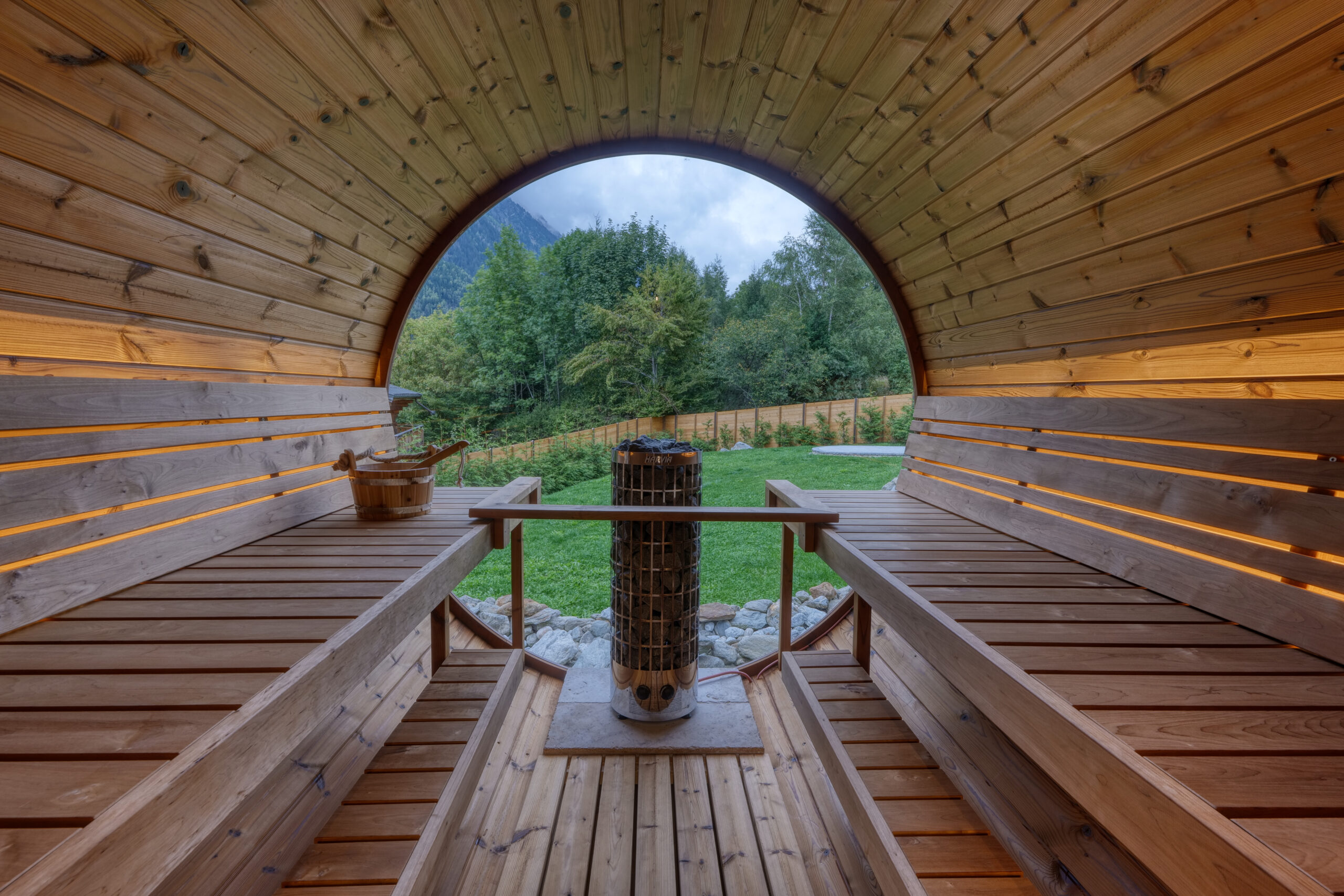 intérieur du sauna